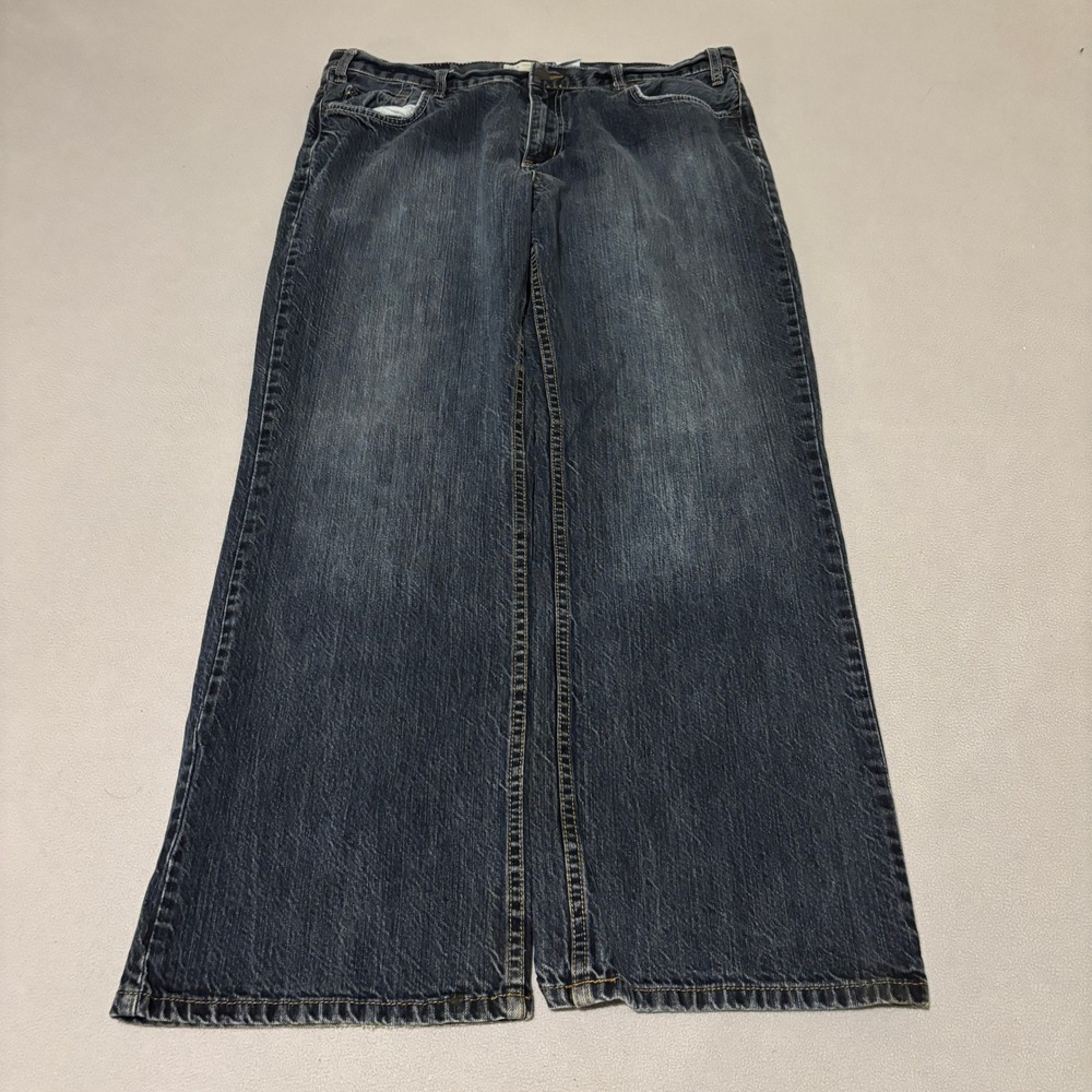 Warehouse One Mens 38x32 Wide Leg Dark Wash Jeans Baggy Denim Casual Retro
